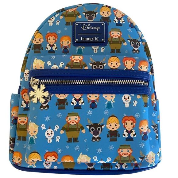 Loungefly x Disney Frozen Chibi Print Mini Backpack NWT - Picture 4 of 15
